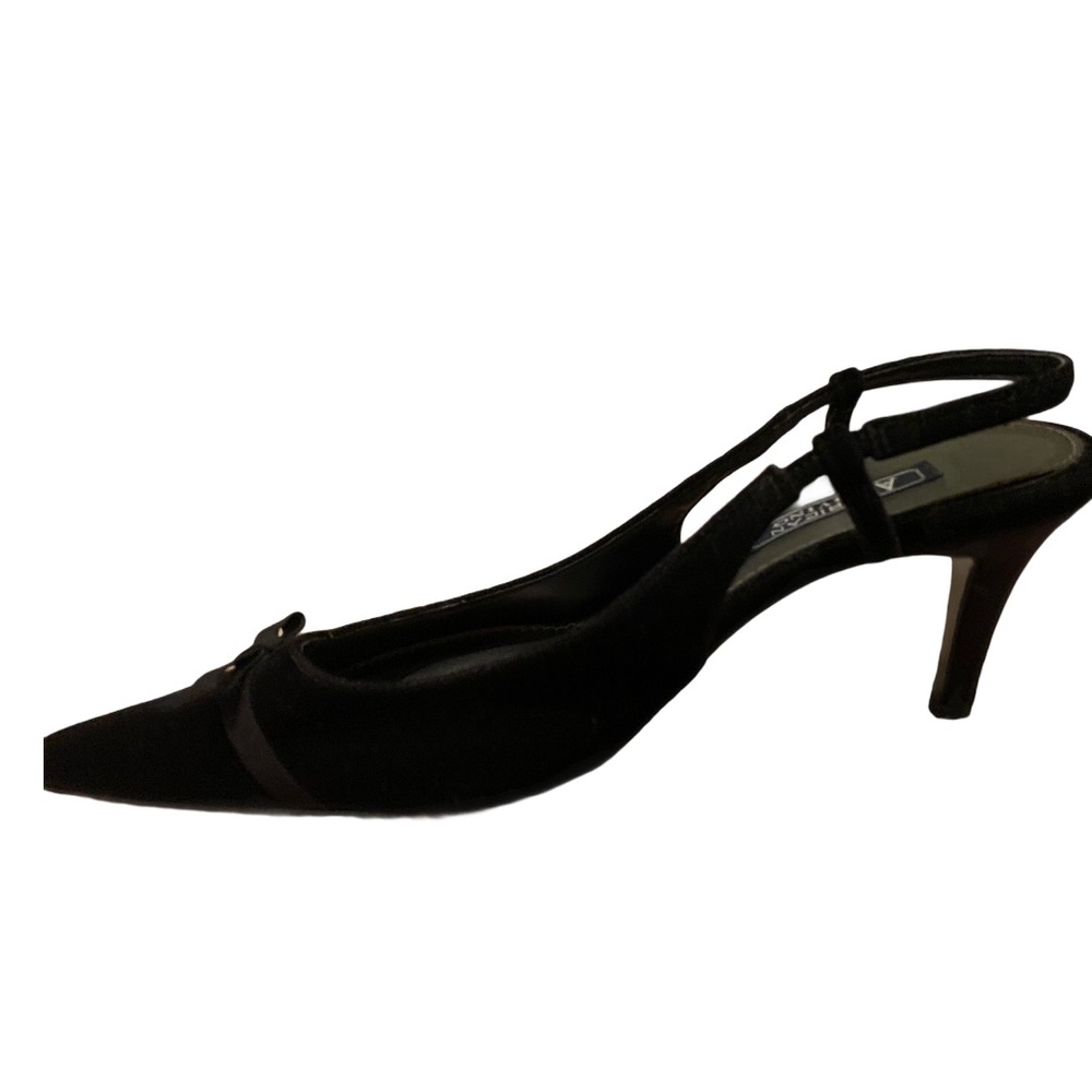 Vintage Black Slingback kitten heels